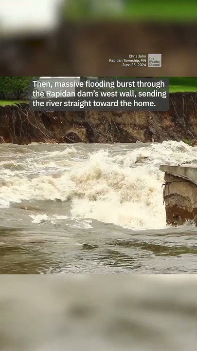 Watch: Teetering House Collapses Into River