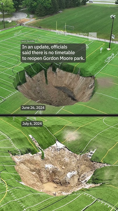 Watch: Huge Sinkhole In Illinois Expands