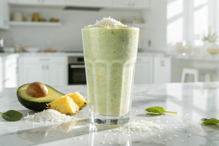 Healthy Avocado Piña Colada Smoothie Recipe