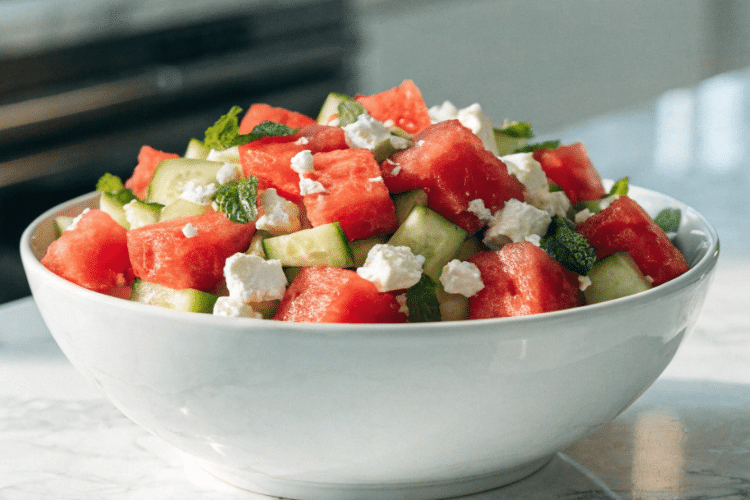 Watermelon Cucumber Salad