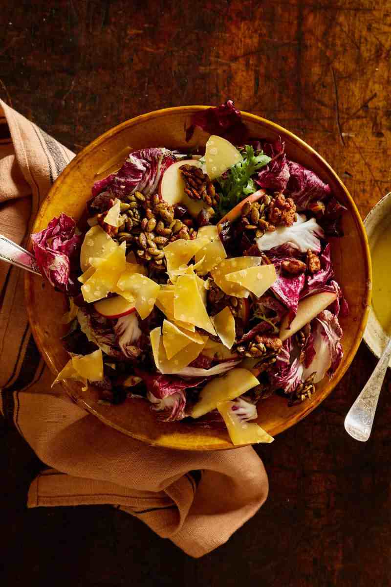 Radicchio Apple Salad with Maple Mustard Vinaigrette.