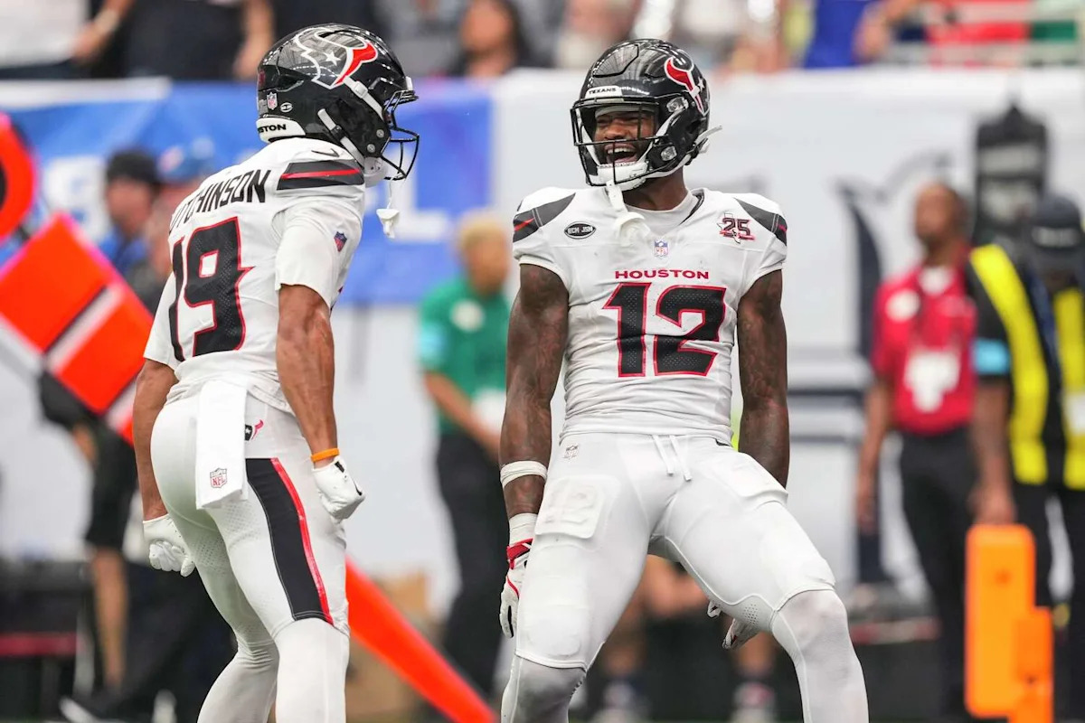 Houston Texans wide receiver Nico Collins slowed by hamstring injury and status in doubt vs. Bengals