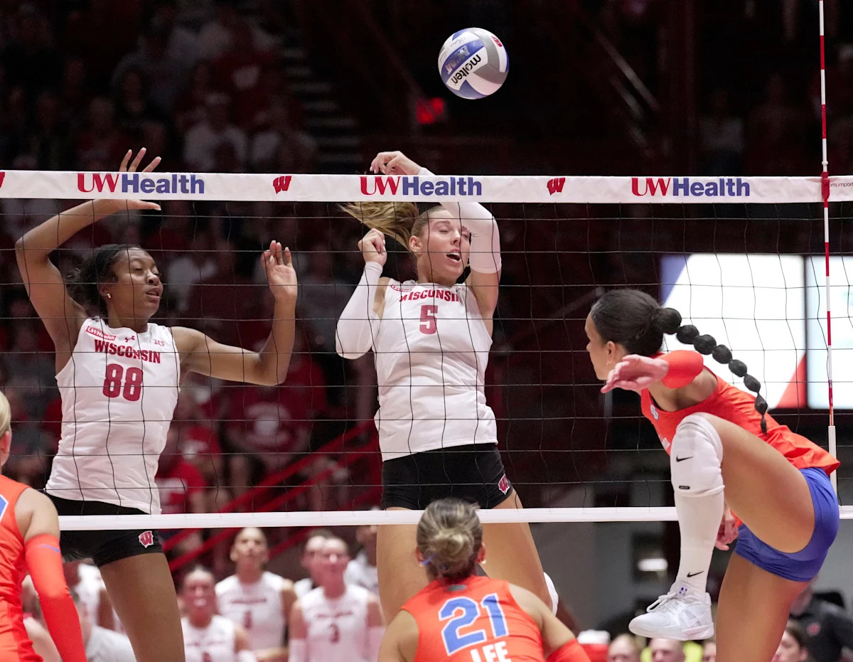 Wisconsin volleyball slides in AVCA poll despite Florida, Auburn wins
