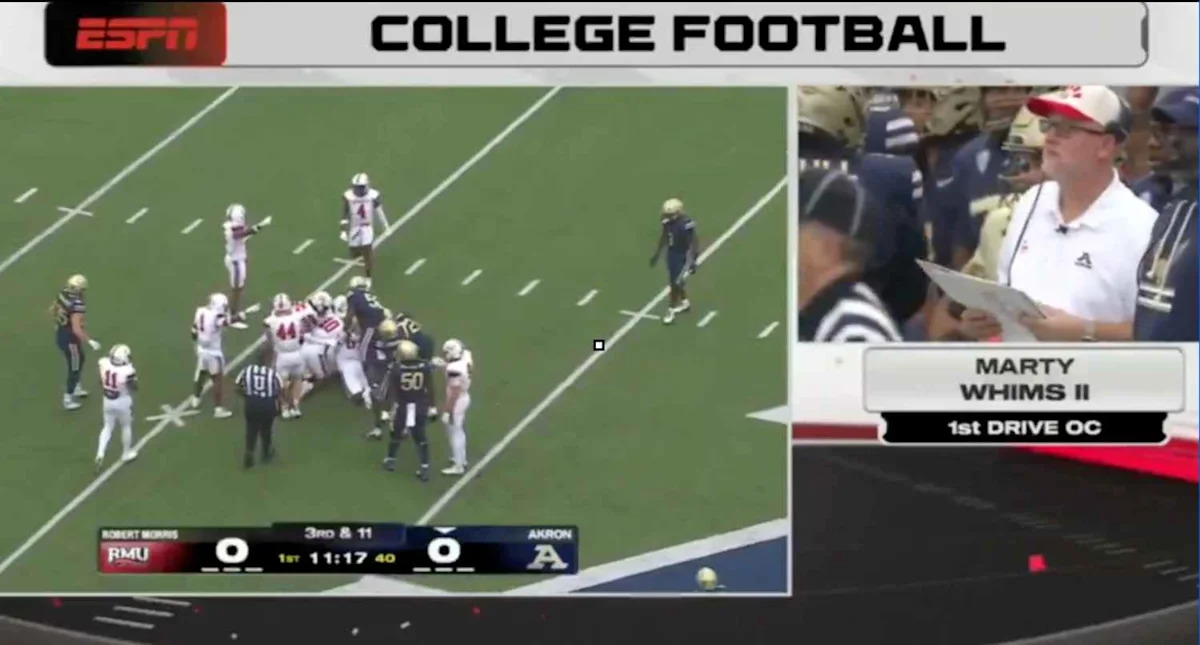 Akron fan play-caller’s drive ends in fumble: ‘Sorry, Marty’